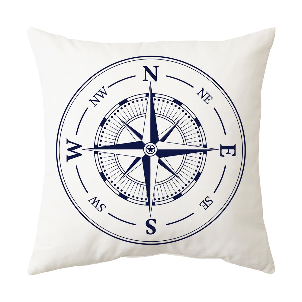 Pirate Ship Series Printed Throw Pillow Cover for Home