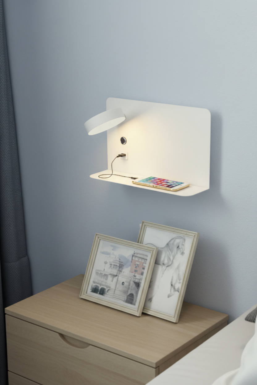 USB Charging Bedside Lamp
