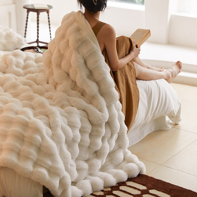 Thickened Long Wool Casual Blanket
