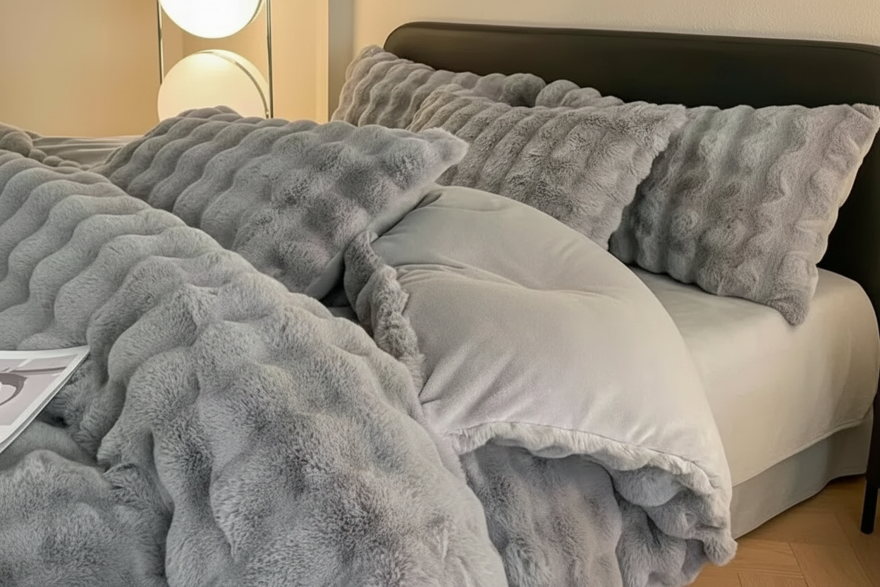Plush Coral Fleece Bed Sheet Set (4-Piece)