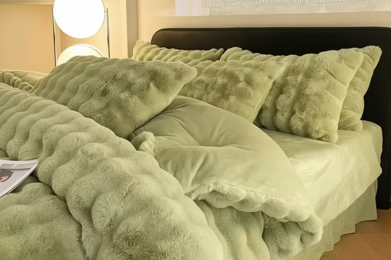 Plush Coral Fleece Bed Sheet Set (4-Piece)