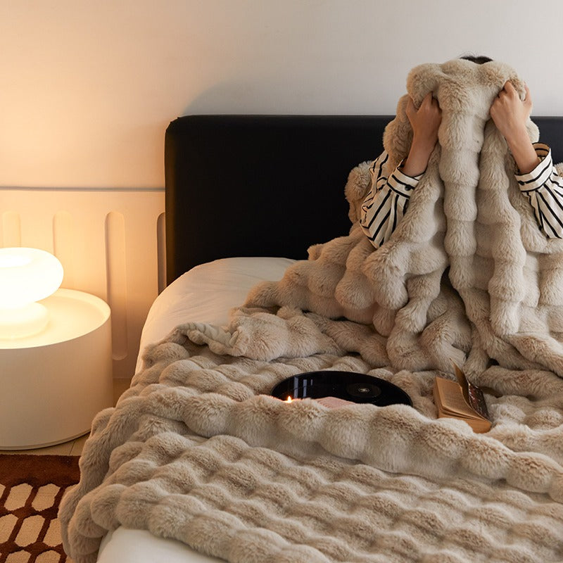 Thickened Long Wool Casual Blanket