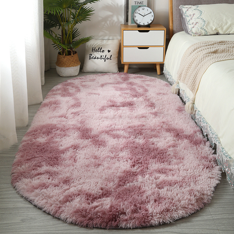 Soft Tie-Dye Bedside Rug