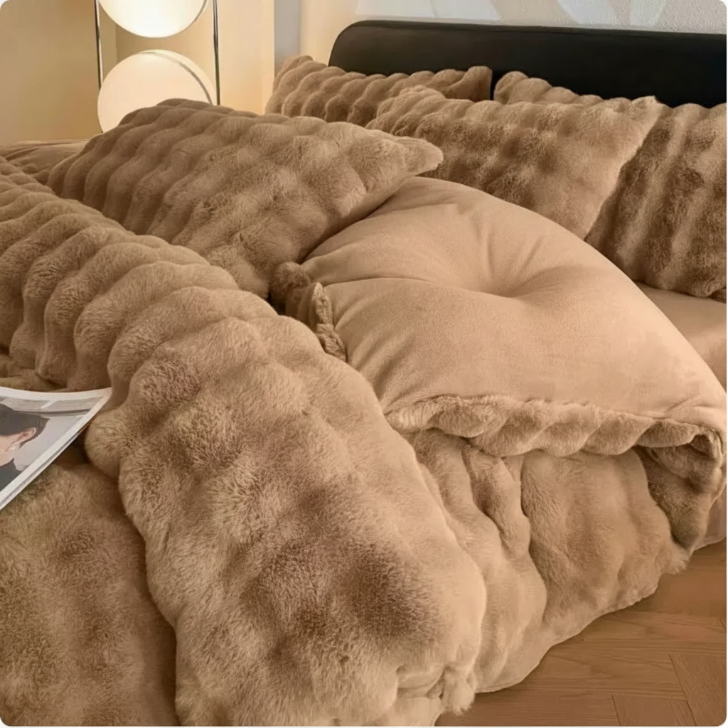 Plush Coral Fleece Bed Sheet Set (4-Piece)