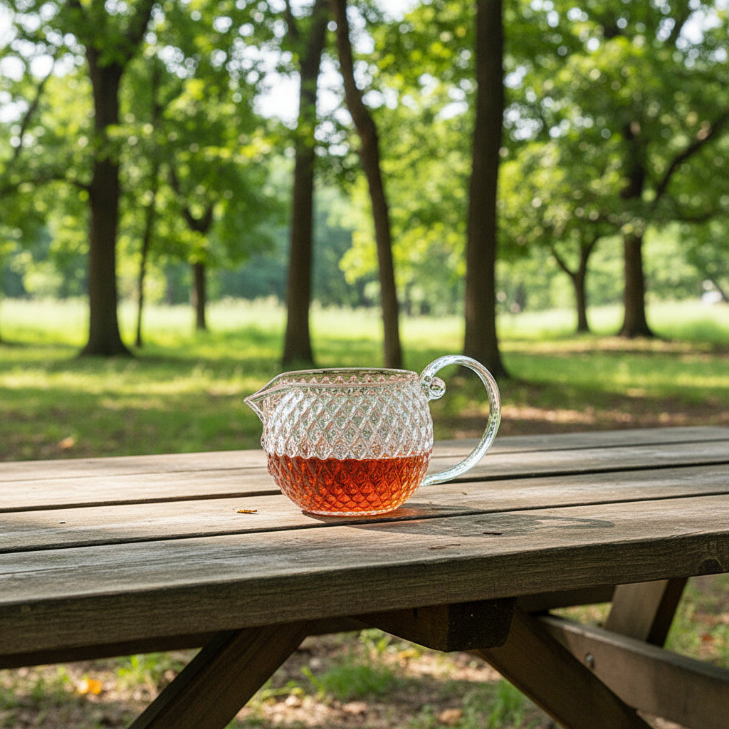 Borosilicate Glass Sunflower Teapot for Floral Tea