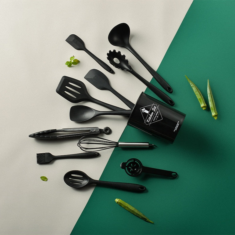 12-Piece Non-Stick Kitchenware Set with Wooden Handle