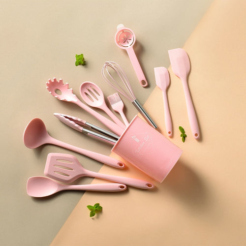 12-Piece Non-Stick Kitchenware Set with Wooden Handle